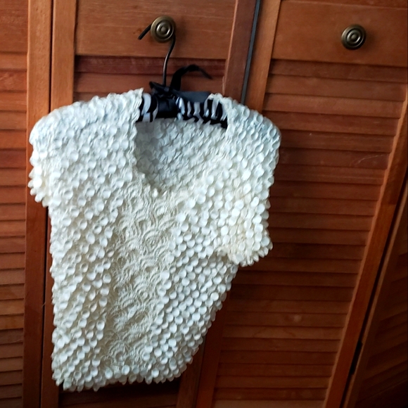 Expanding Blouse short sleeve 85% polyester 15% spandex - Picture 1 of 3